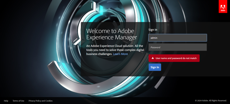 Error in AEM