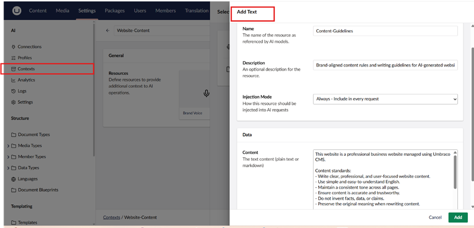umbraco contexts 2