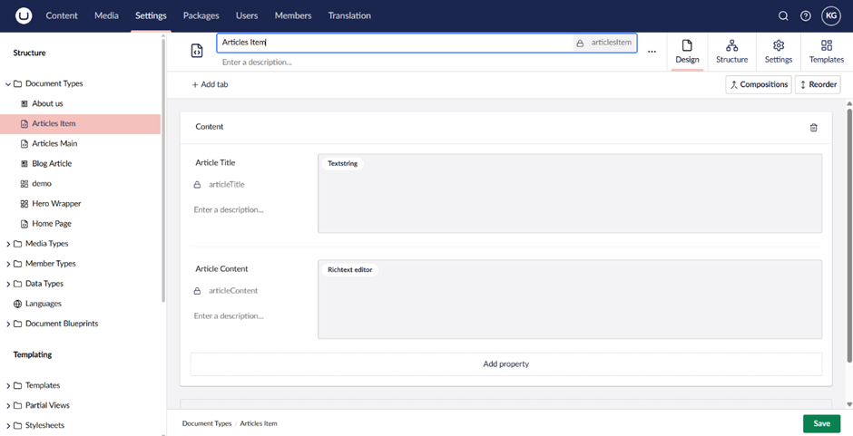 umbraco backoffice