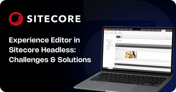 Illustration explaining Experience Editor limitations in Sitecore Headless and XM Cloud architecture.