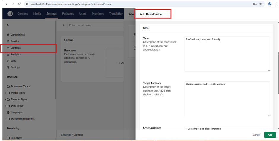umbraco contexts 1
