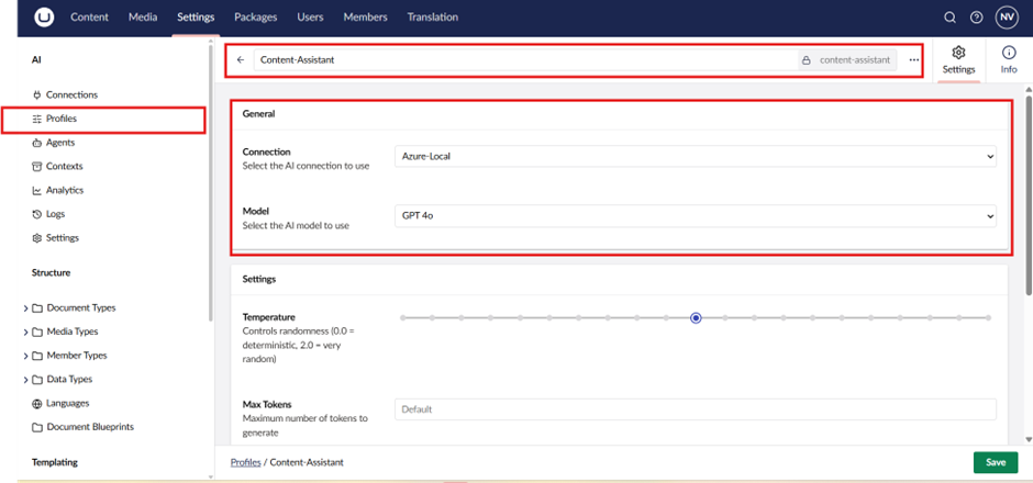 umbraco chat profile 2